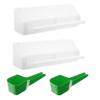 Hemobllo 4-Piece Wear-Resistant Plastic Bird Feeders for Parrots and Cockatiels view 1