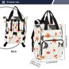 OWFKAY Baby Diaper Bag Backpack with Insulated Pockets, Cat Autumn Leaves Pattern view 3