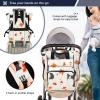 OWFKAY Baby Diaper Bag Backpack with Insulated Pockets, Cat Autumn Leaves Pattern view 4