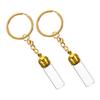 2-Pack Glass Travel Perfume Bottles with Caps and Keychains view 1