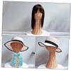 VILLFUL Brown Handwoven Rattan Hat Stand for Hats and Wigs view 3