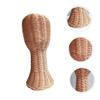 VILLFUL Brown Handwoven Rattan Hat Stand for Hats and Wigs view 4