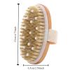 1-Piece Shower Brush, Portable Handheld Brush with Wooden Bristles, Exfoliating Massage, Soft Spa Brush, Shower Massage Tool (B) view 4