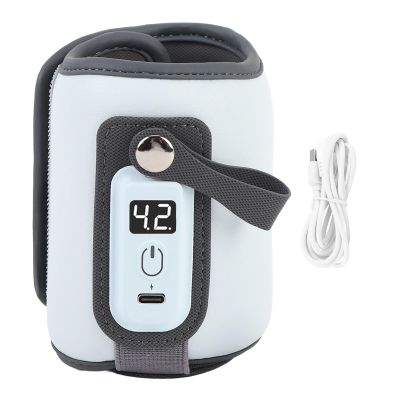 Baby Bottle Warmer with LCD Display, Portable Constant-Temperature Breast Milk and Water Warmer (Blue)