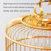DFGHNBVC Hanging Bird Cage, Gold Metal, 38 cm view 4