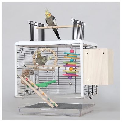 Large Rolling Bird Cage for Parrots and Small Birds