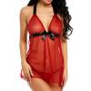 Generic Black Sexy Women's Lace Lingerie Set with Push-Up Bra, Adjustable Thong and Bodysuit Babydoll view 1