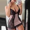 Women's Push-Up Lace Lingerie Set with Thong view 3