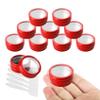 LusDoly 30-Pack 10 mL Red Aluminum Tins with Screw-Top Lids and Viewing Windows view 1
