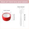 LusDoly 30-Pack 10 mL Red Aluminum Tins with Screw-Top Lids and Viewing Windows view 2