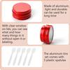 LusDoly 30-Pack 10 mL Red Aluminum Tins with Screw-Top Lids and Viewing Windows view 3
