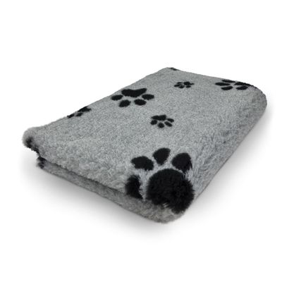 Generic Veterinary Bed | Vet Bed | Drybed | Gray with Black Paws | Green Backing | Various Sizes (50 x 75 cm)