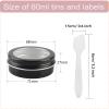 LusDoly 10-Pack 60 ml Black Aluminum Tins with Screw Lids and Viewing Windows, 68 x 27 mm view 2