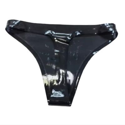 Women's Latex Exotic G-String Panties, Transparent, XXL
