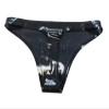 Women's Latex Exotic G-String Panties, Transparent, XXL view 1