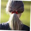 LALADEFIEE Rabbit-Shaped Velvet Hair Ties with Rhinestones view 4