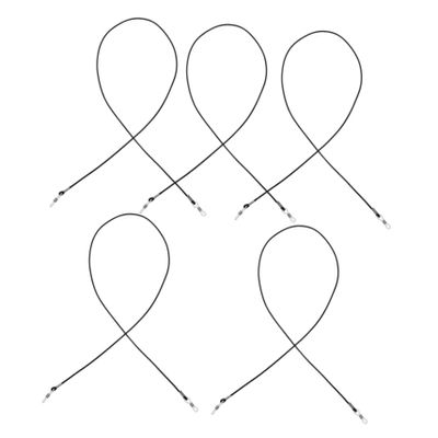 JEWEDECO 5-Pack Waxed Cord Eyeglass Straps, Non-Slip and Durable