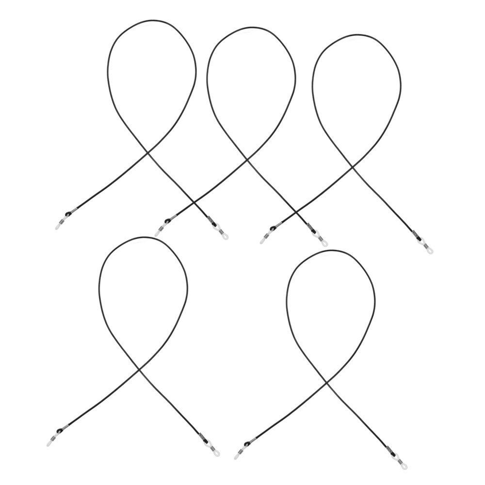 JEWEDECO 5-Pack Waxed Cord Eyeglass Straps, Non-Slip and Durable
