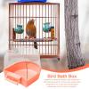 Transparent Bird Bath for Cages view 2