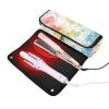 miaozhen 2-in-1 Hair Tool Organizer and Heat-Resistant Mat, Double-Layer Travel Case for Hot Tools, Curling Irons, Flat Irons and Hair Volumizers, Watercolor Abstract Splatter Ink, Multicolor view 2