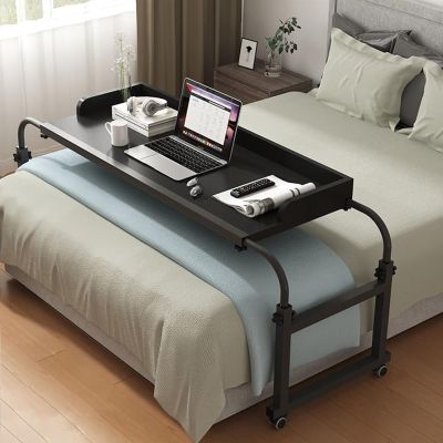 Adjustable Rolling Overbed Table, 115–210 cm, 65–95 cm High