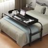 Adjustable Rolling Overbed Table, 115–210 cm, 65–95 cm High view 1