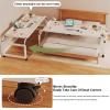 Adjustable Rolling Overbed Table, 115–210 cm, 65–95 cm High view 3