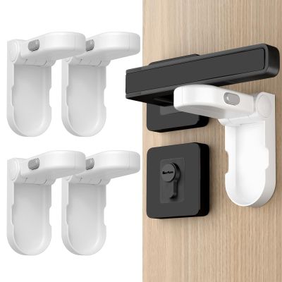 REDTRON Childproof Door Handle Locks, 4-Pack with 3M Adhesive