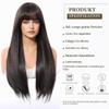 Esmee Long Straight Brown Wig with Bangs for Women, 26 in view 2