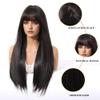 Esmee Long Straight Brown Wig with Bangs for Women, 26 in view 3