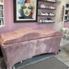 DYYEUAVT Massage Mattress and Cover, Wave Memory Foam Salon Mattress for Curved Beauty Beds (Ice Pink) view 2