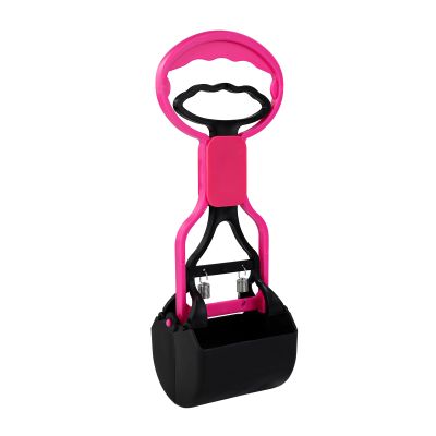 Andiker Pooper Scooper for Pets, Portable Dog Waste Scoop with Bag Attachment, High-Elasticity Spring, Pink