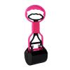 Andiker Pooper Scooper for Pets, Portable Dog Waste Scoop with Bag Attachment, High-Elasticity Spring, Pink view 1