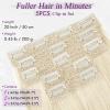 BARSDAR 50 cm Wavy Clip-In Hair Extensions, 5-Piece Set, Platinum Blonde Blend view 2