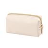 Women's Waterproof PU Leather Makeup Bag, Beige, Small view 1