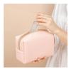 Women's Waterproof PU Leather Makeup Bag, Beige, Small view 4