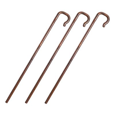 SOIMISS 3-Piece Halloween Costume Walking Cane Cosplay Props, Dark Brown Plastic