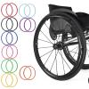 22-Inch Silicone Wheelchair Push-Rim Covers, Non-Slip, Wear-Resistant, 1 Pair, Black view 1