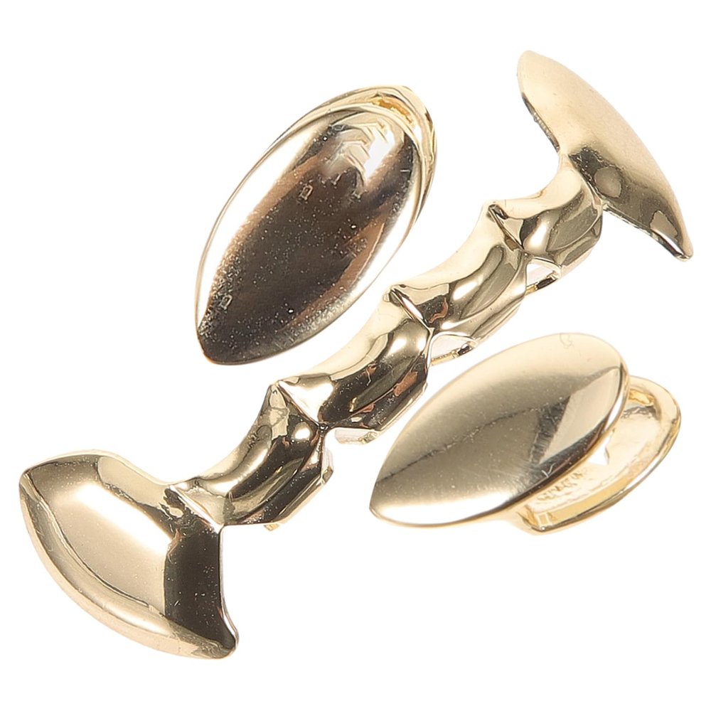 1-Set Copper Gold Vampire Grillz for Halloween and Cosplay
