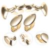 1-Set Copper Gold Vampire Grillz for Halloween and Cosplay view 2