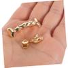 1-Set Copper Gold Vampire Grillz for Halloween and Cosplay view 4