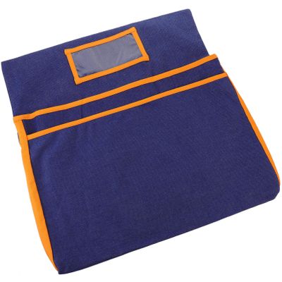 VILLFUL Removable Denim Chair Back Cover with Pocket, Orange