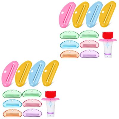 FRCOLOR 2 Sets Toothpaste Squeezers in Various Colors, Mini Tube Squeezer Tools, 10 Pieces x 2