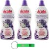 3x Scala Concentrated Fabric Softener, Lavender & Lily of the Valley, 60 Washes, Dermatologically Tested, 1,500 ml + Free Beni Culinari Keychain view 1