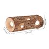 Wooden Hamster Tunnel for Small Animals, Chew Toy, Coffee view 2