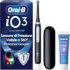 Oral-B iO 3 Rechargeable Electric Toothbrush, Black, with Replacement Brush, Travel Case and Pro-Expert Toothpaste view 1