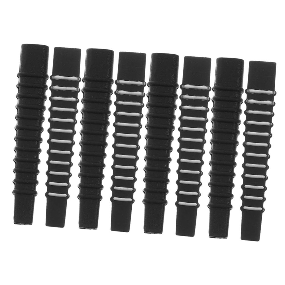 Veemoon Silicone Eyeglass Temple Holders, 8-Pack, Black, Anti-Slip