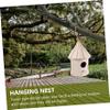 EXAOMBLE Handmade Hanging Bird Nest Tower Design view 3