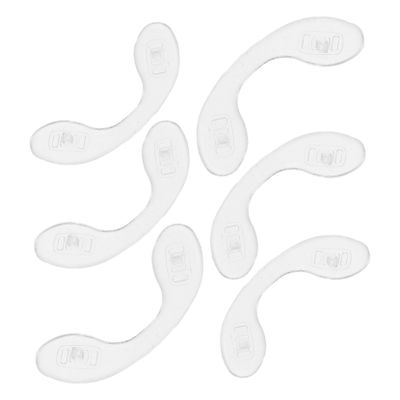 CALLARON 6-Pack Transparent U-Shaped Silicone Nose Pads for Eyeglasses