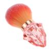 Diamond-Shaped Nail Dust Brush with Soft Bristles, Pink view 1